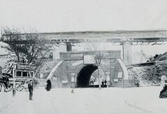 H001030 St. Andrews Tunnel, Hastings, showing new railway bridge being erected above the original c.1898 - Flickr - East Sussex Libraries Historical Photos.jpg
